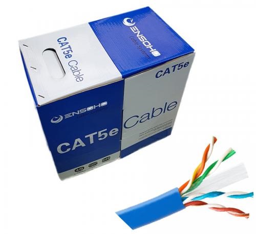 Cáp mạng Ensoho Cat5e UTP CCA Vỏ PVC- 04 cặp lõi dây 24AWG/0.51mm giá rẻ