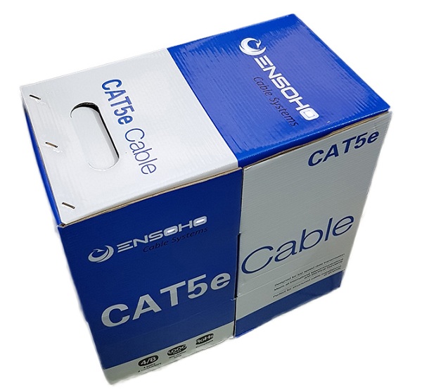 Cáp mạng Ensoho Cat5e UTP CCA Vỏ PVC- 04 cặp lõi dây 24AWG/0.51mm
